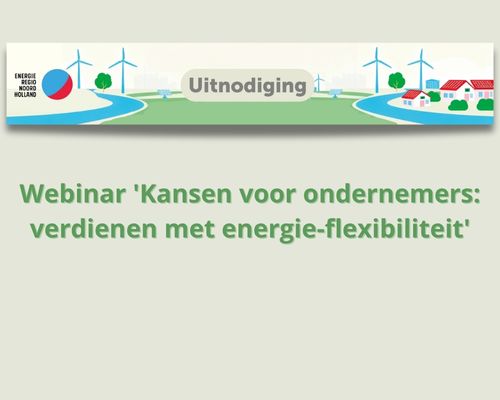 Agenda 4 Webinar Kansen voor ondernemers verdienen met energie flexibiliteit